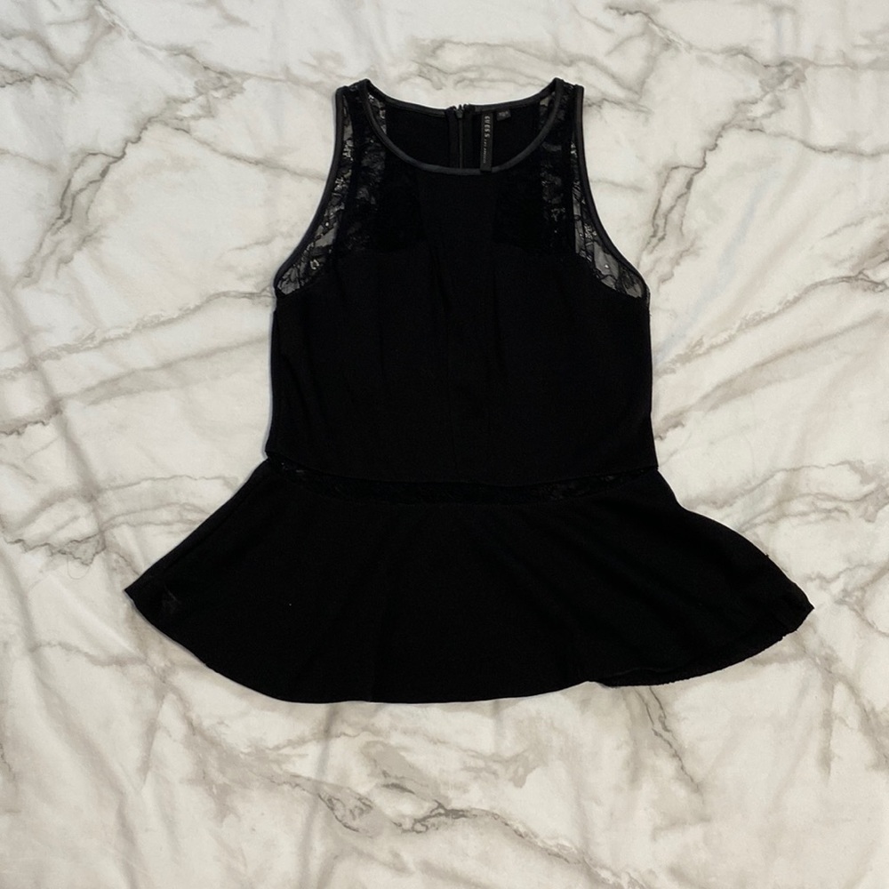 Guess lace peplum top